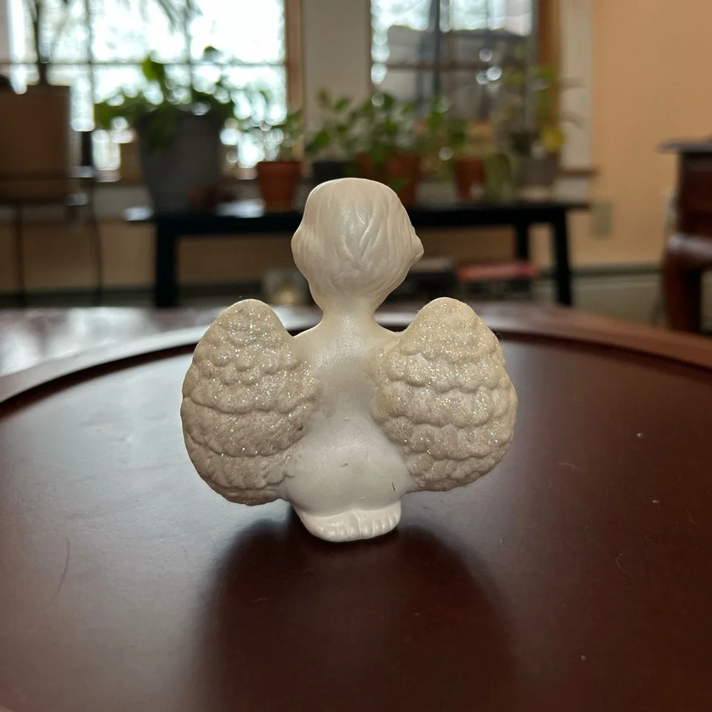 Vintage Angel Figurines Lot (3)+Trinket Dish | Gothic Kitsch DIY/Repurpose Decor